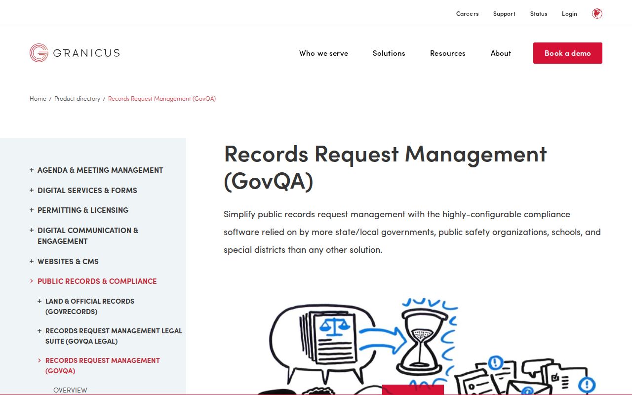Siskiyou County official GovQA public records request landing page